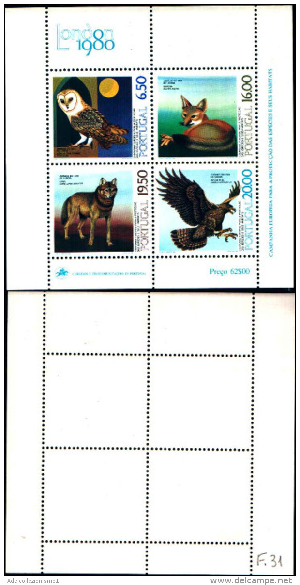 84356) Portogallo-1980-animali Dello Zoo Di Lisbona-BF-n.31--nuovo - Hojas Completas