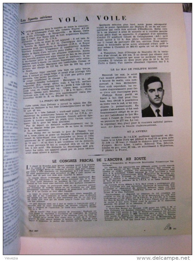 1957," AIR REVUE ",N°5, MAI,SALON DE PARIS,VOL A VOILE,HELICOPTERE,CARAVELLE,MIRAGE,ETENDARD,MILITARIA,TRIDENT,VAUTOUR - Avión