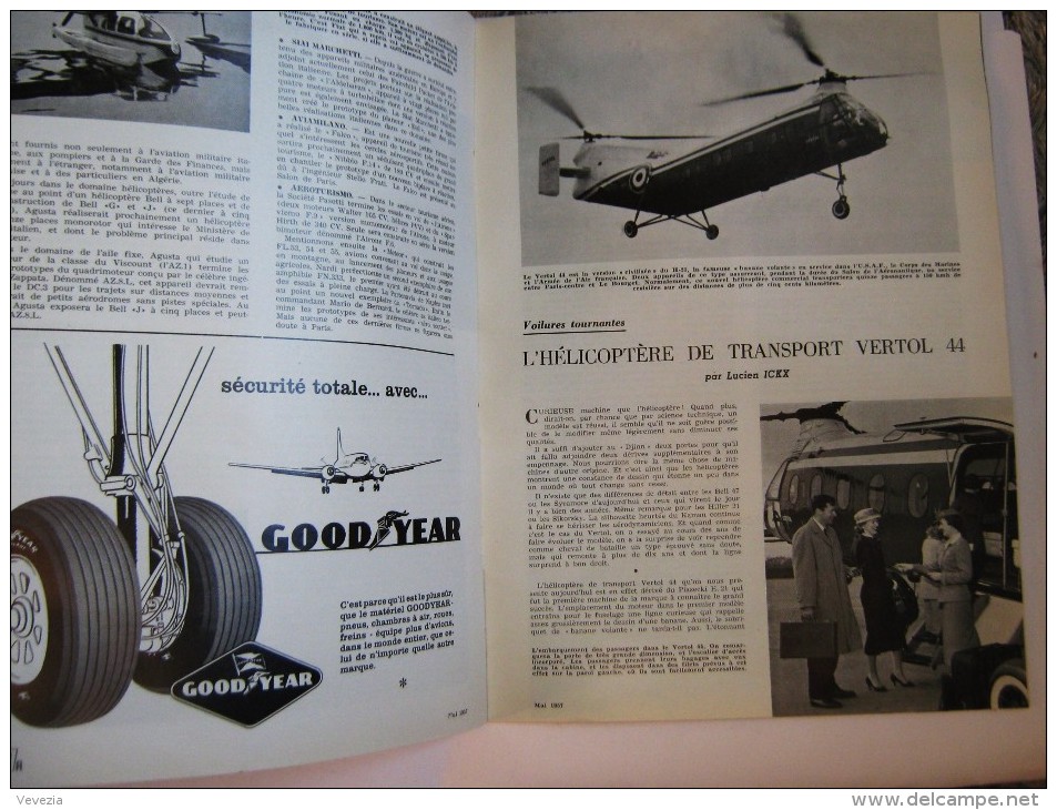 1957," AIR REVUE ",N°5, MAI,SALON DE PARIS,VOL A VOILE,HELICOPTERE,CARAVELLE,MIRAGE,ETENDARD,MILITARIA,TRIDENT,VAUTOUR