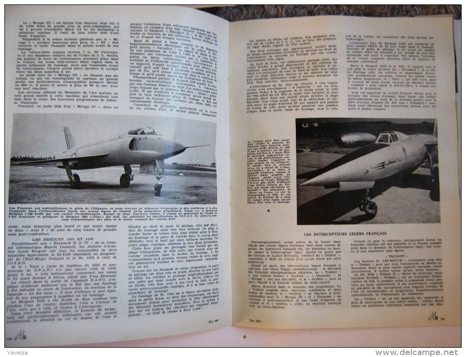 1957," AIR REVUE ",N°5, MAI,SALON DE PARIS,VOL A VOILE,HELICOPTERE,CARAVELLE,MIRAGE,ETENDARD,MILITARIA,TRIDENT,VAUTOUR