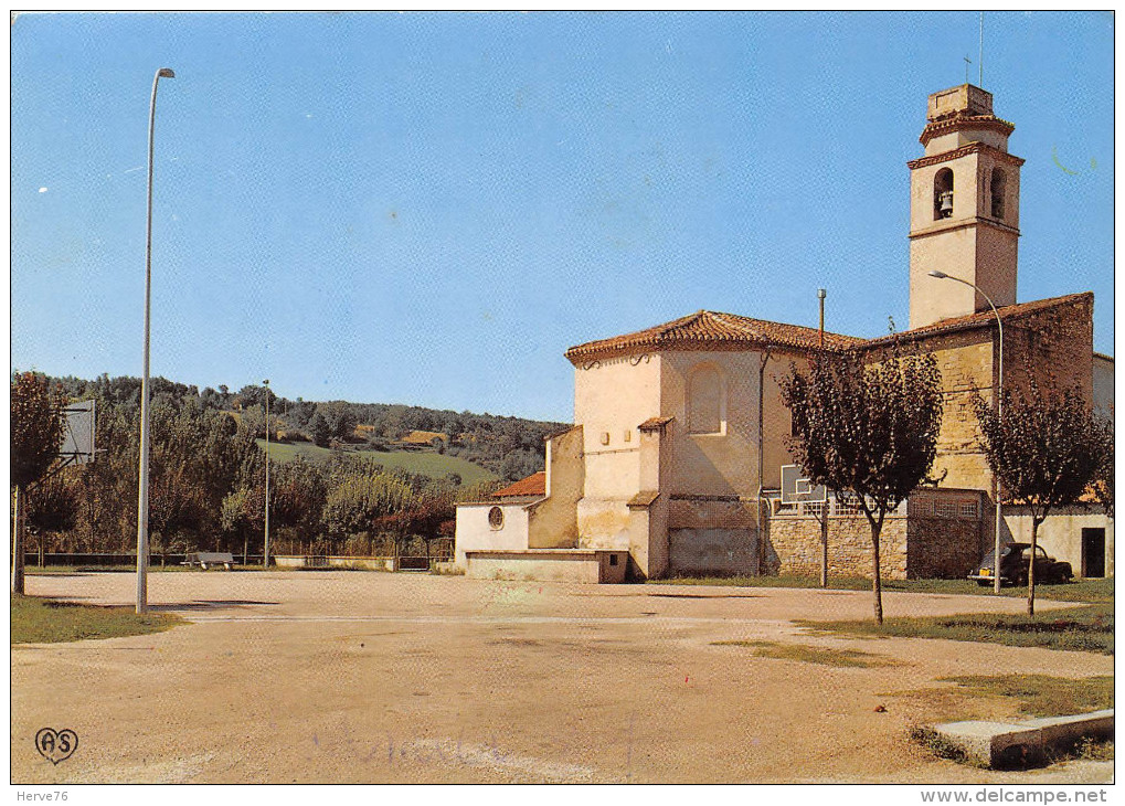 VIELMUR - La Place Et L'Eglise - CPSM Grand Format - Vielmur Sur Agout