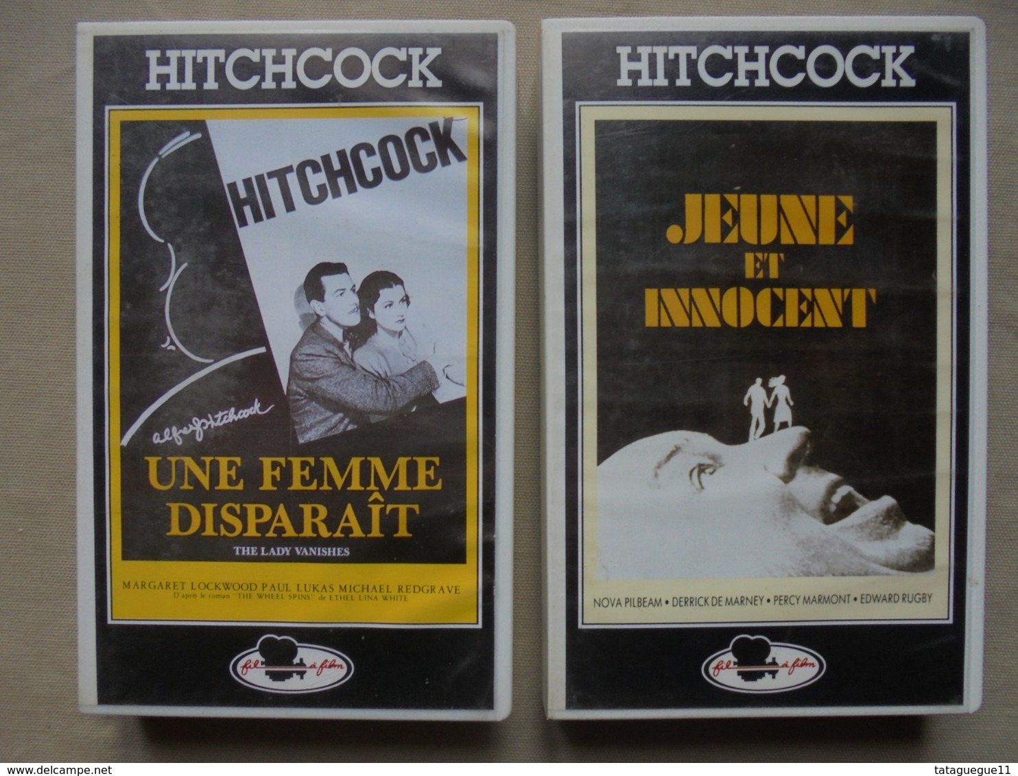 Vintage - Petit Lot De 2 Cassettes VHS - HITCHCOCK - - Verzamelingen, Voorwerpen En Reeksen