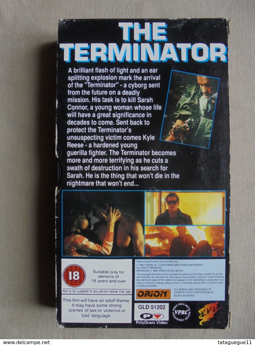 Vintage - Cassette VHS - THE TERMINATOR - Schwarzenegger - - Sci-Fi, Fantasy
