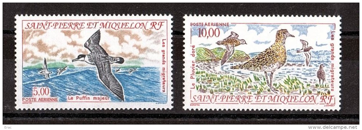 SPM - 1993 - Poste Aérienne N° 72 Et 73 - Neufs ** - Oiseaux - Neufs