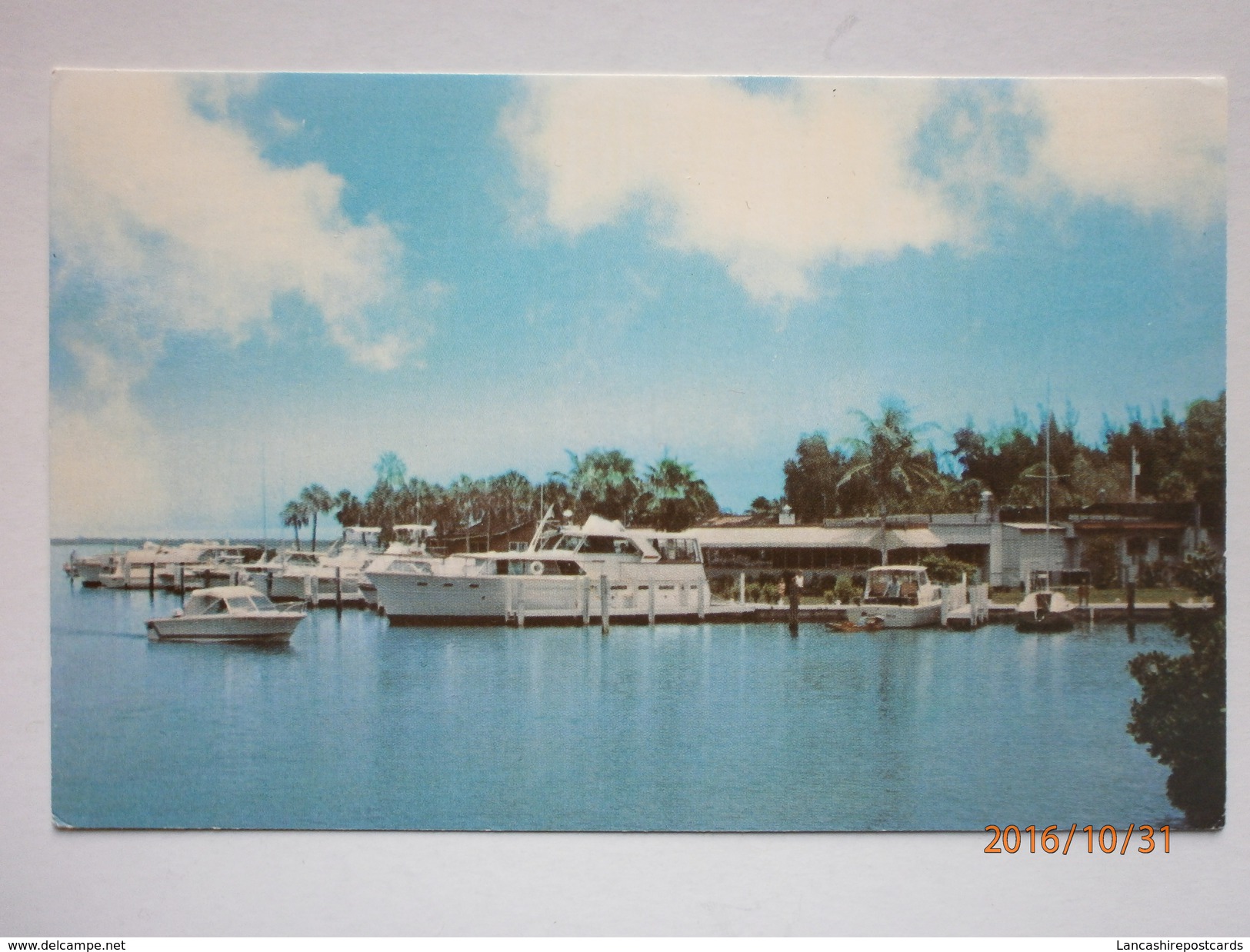 Postcard The Buccaneer Inn Sleepy Lagoon Yacht Harbour Longboat Key Sarasota FL My Ref B1135 - Sarasota