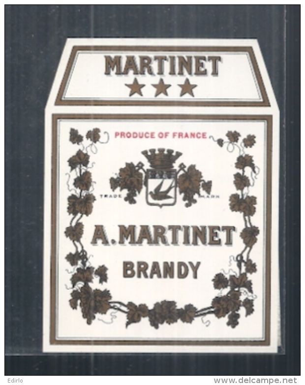 étiquette 1900 /1930* - COGNAC - MARTINET - Petite értiquette Pour Fillette 50cl Ou 37.5cl - Otros & Sin Clasificación