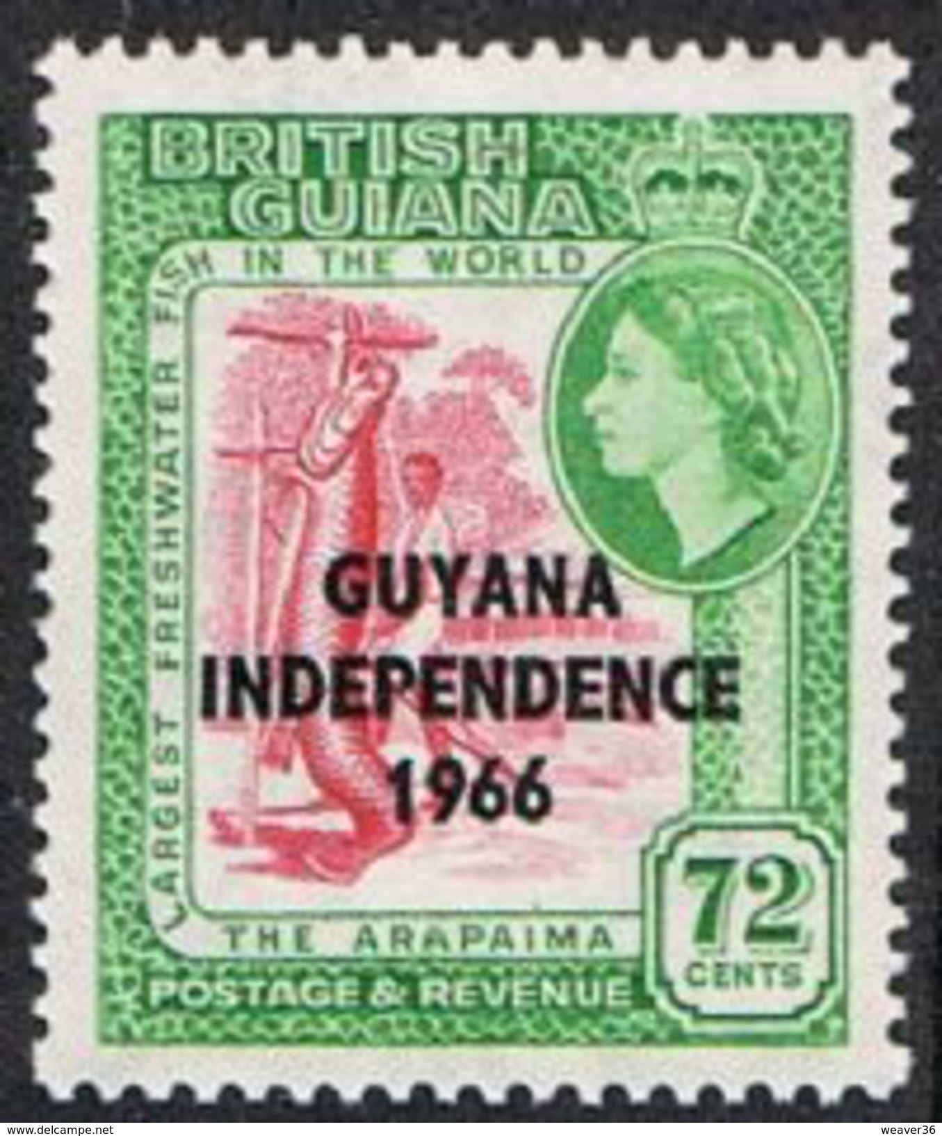 Guyana SG406 1967 Definitive 72c Unmounted Mint [17/16168/1D] - Guyana (1966-...)