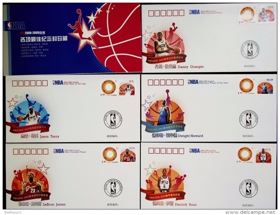 2009 China PFTN.TY-35 2008-2009 NBA Five best Players of the year -Commemorative Covers