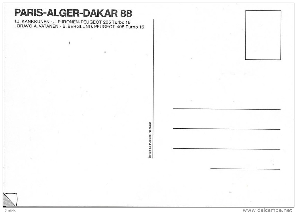 PARIS-ALGER-DAKAR 88 - Rallyes