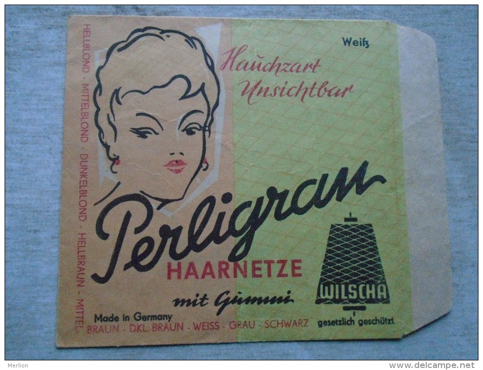 D141878 - Perligran  Hairnet Haarnetze  Mit Gummi - Made In Germany - Labels