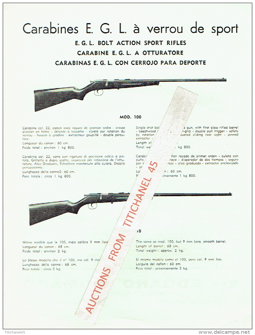 Publicité Des Ets EDGARD GRIMARD à BRESSOUX-LIEGE - Fabricant D'armes &amp; Munitions - Publicités