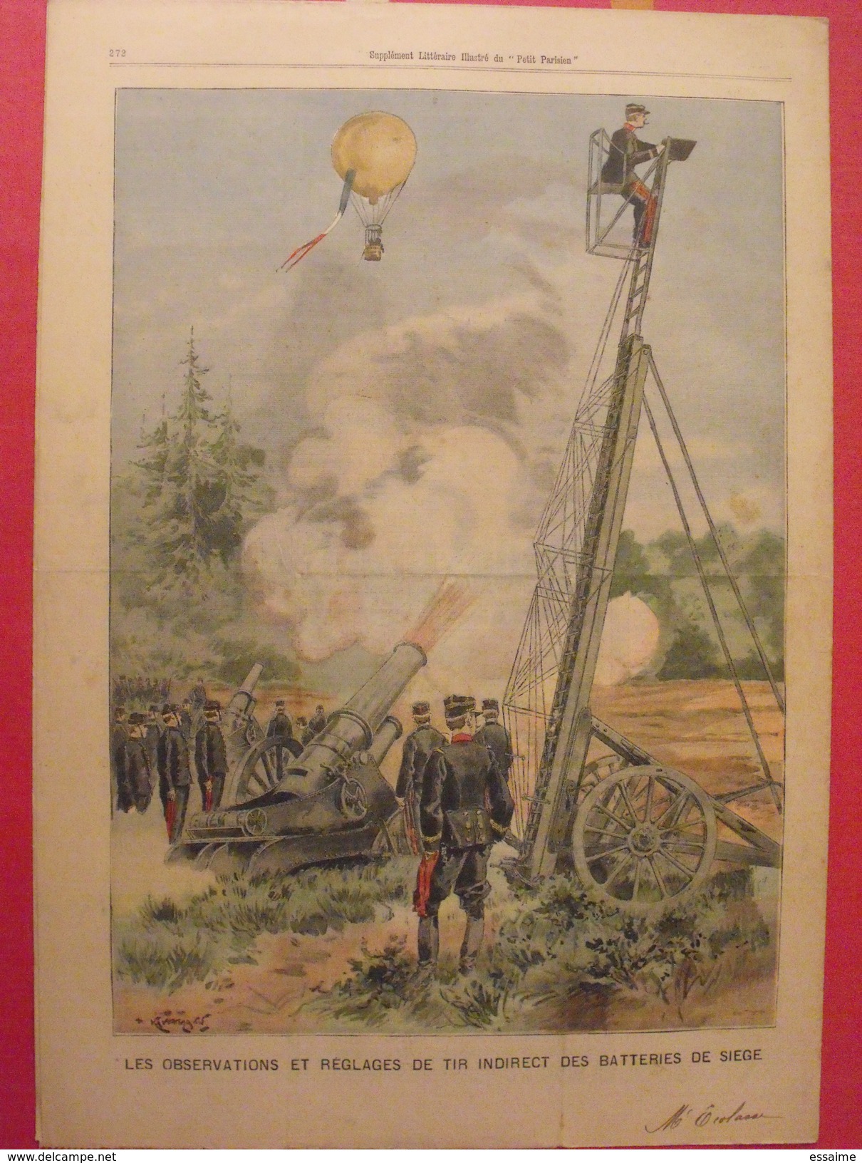 Le Petit Parisien. N° 916. 1906. Naufrage Sirio. Observation Réglage Batterie De Siège - 1900 - 1949