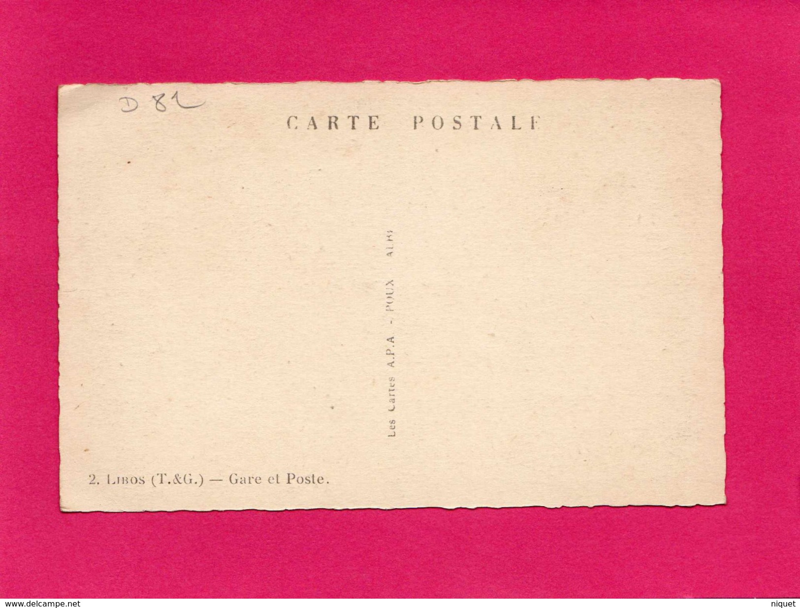 47 LOT ET GARONNE, LIBOS, Gare Et Poste, (APA, Poux) - Libos