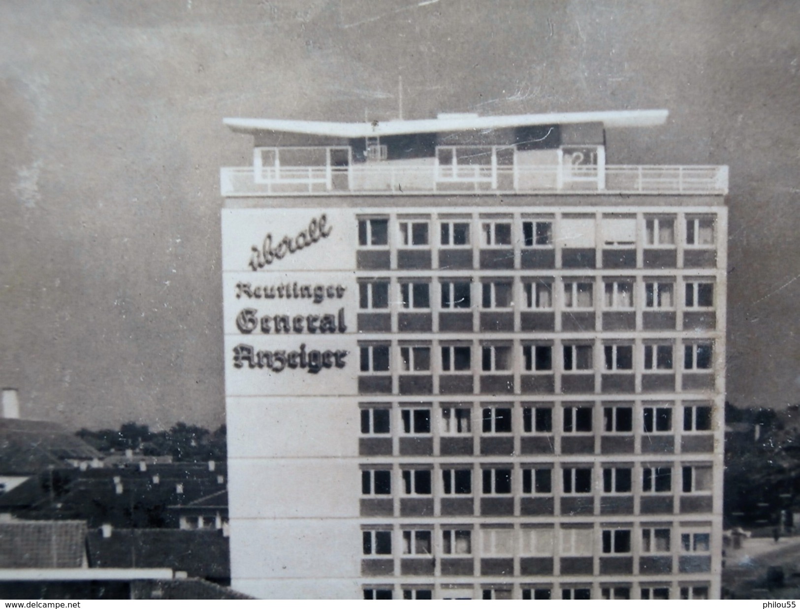 Cpsm REUTLINGEN   Parkhotel Mit Hochhaus    TRAM, Coccinelle , Combi, Mercedes... - Reutlingen