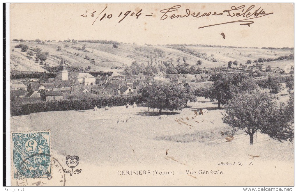 CARTE POSTALE    CERISIERS 89  Vue Générale - Cerisiers