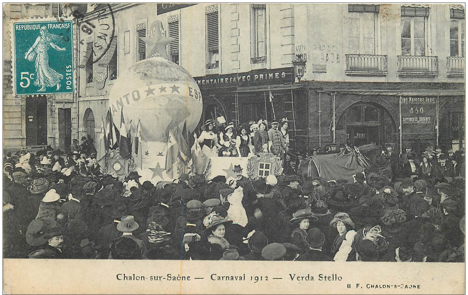 71-497 CPA  Original  CHALON SUR SAONE   Carnaval 1912 Verda Stello  ANIMATION      Belle Carte - Chalon Sur Saone
