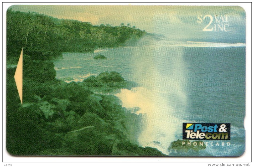 FIDJI Ref MVCARDS FIJ-020 BLOW HOLES2$ Date 1993 - Fidji