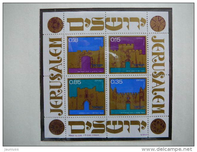 Israel 1972 MNH # Mi. 556/9 Block 9 City Gates Stadttore - Nuevos (sin Tab)