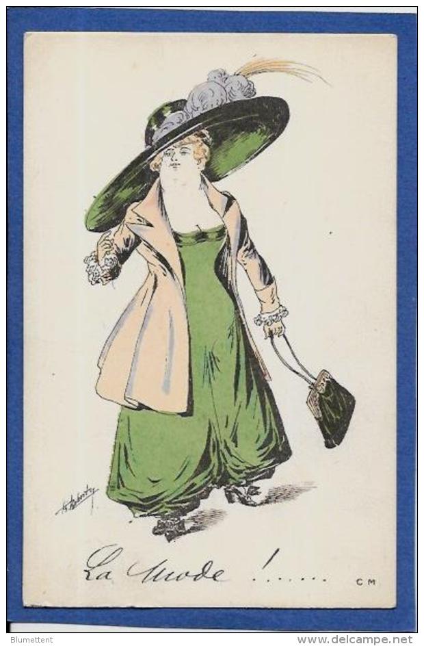 CPA Ancienne ROBERTY Art Nouveau Femme Woman Girl Mode Chapeau Non Circulé - Robert