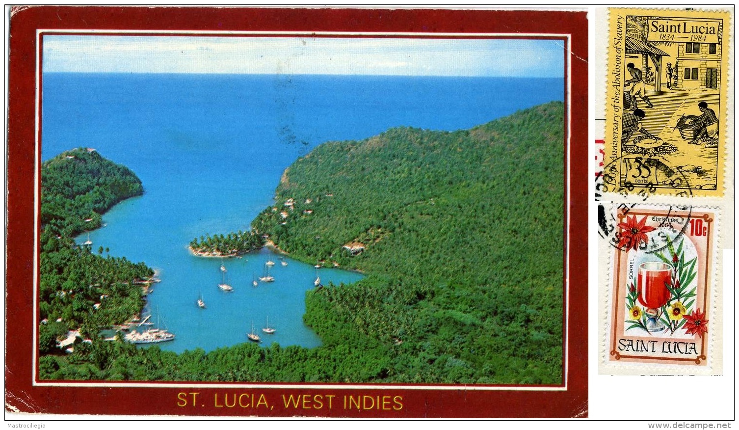 SAINT LUCIA  CASTRIES  Marigot Bay  Nice Stamps - Sainte-Lucie