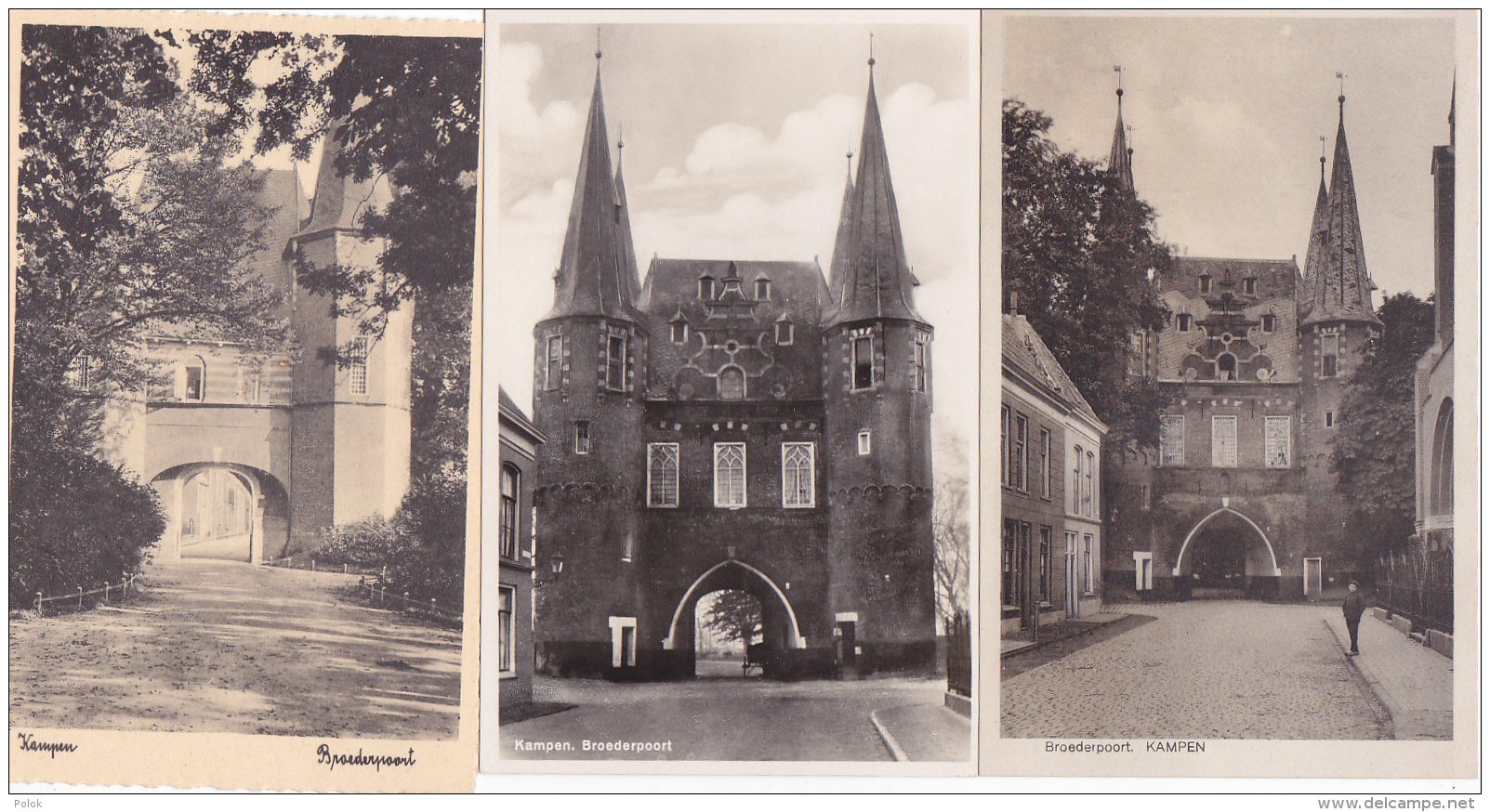 Bd - Lot De 3 Cpa Hollande - Kampen - Broederpoort - Kampen