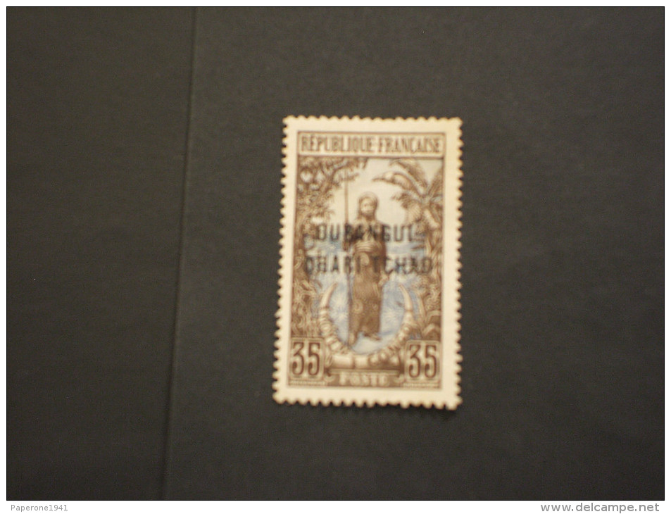 OUBANGUI - 1915/8 GUERRIERA  35 C. - NUOVO(+) - Unused Stamps