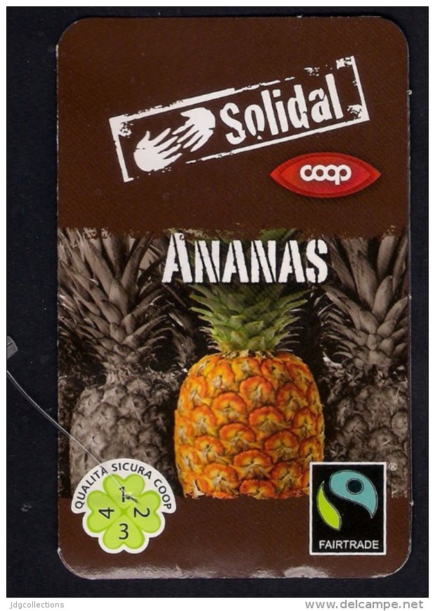 # PINEAPPLE COOP SOLIDAL Fruit Tag Balise Etiqueta Anhanger Ananas Comosus Pina - Fruits & Vegetables