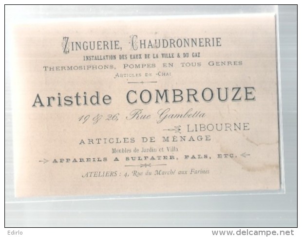 Viticulture -  Chaudronnerie Appareils à Sulfate - Ets COMBROUZE -  Libourne - - Autres & Non Classés