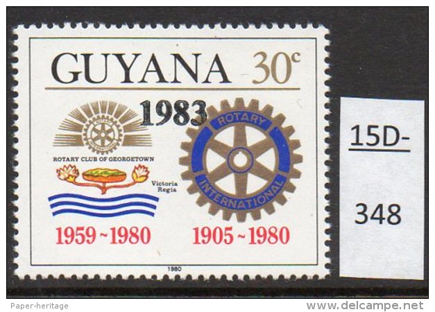 Guyana Rotary 30c With 1983 Overprint. SG 1114. MNH - Guyana (1966-...)