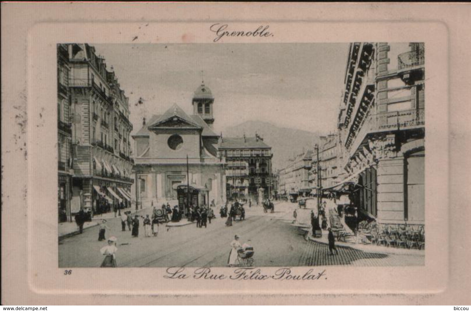 CPA GRENOBLE - 1911 - La Rue Felix Poulat - N° 36 - Collection B.B - Herbeys