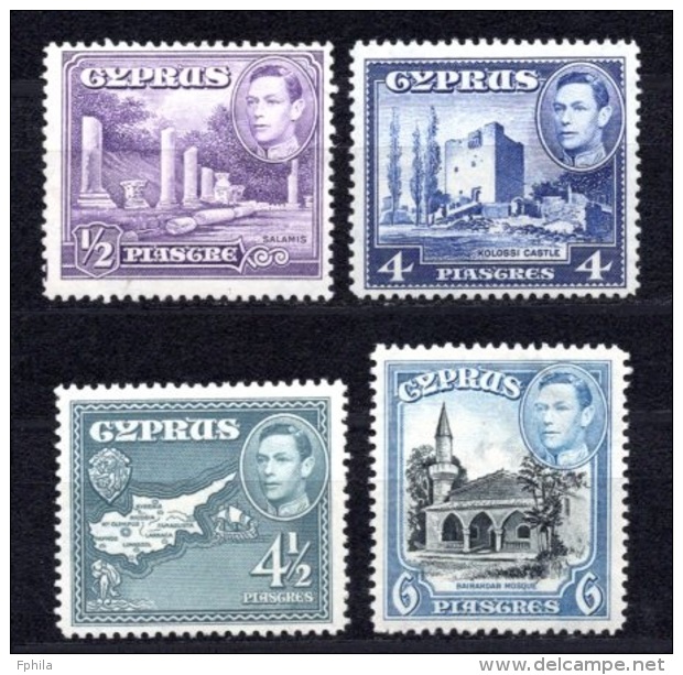 1938 CYPRUS DEFINITIVES MICHEL: 138, 147-149 MNH ** - Chypre (...-1960)