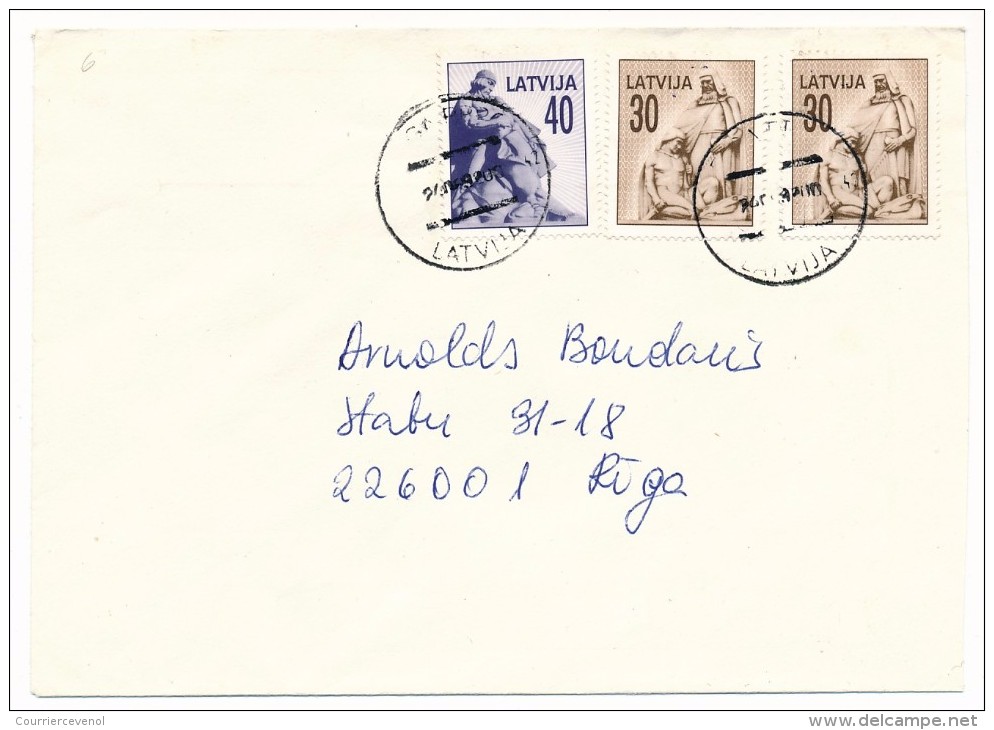 LETTONIE - 8 Lettres Diverses (dont Entiers) Avec Affranchissements Complémentaires Ou Mixtes - 1992 - Latvia