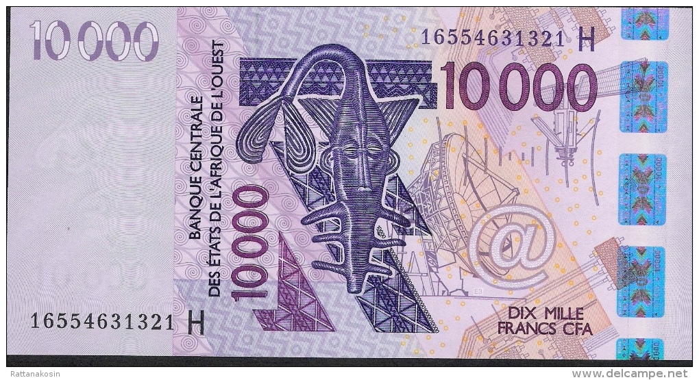 W.A.S. NIGER LETTER H  P618Hn  10.000  FRANCS  2003 DATED (20)16 2016 Issue  UNC. - Niger