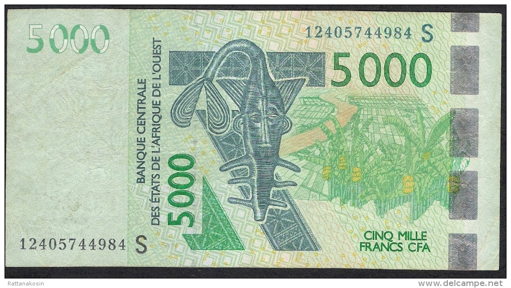 WAS GUINEA BISSAU LETTER S P917Sj 5000FRANCS 2003 DATED  (20)12 2012 FINE Folds NO P.h. - Guinea-Bissau