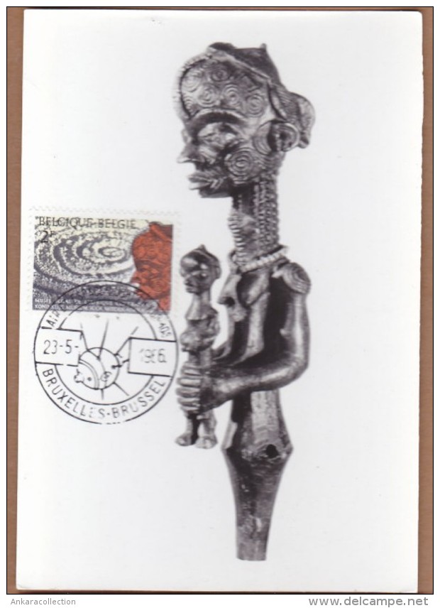 AC  - BELGIUM MAXIMUMCARD - Figurine (mère Et Enfant) Tribu Luluwa - Kasaye - Congo Kinshasa (1966) African Art 1966 - 1991-2000