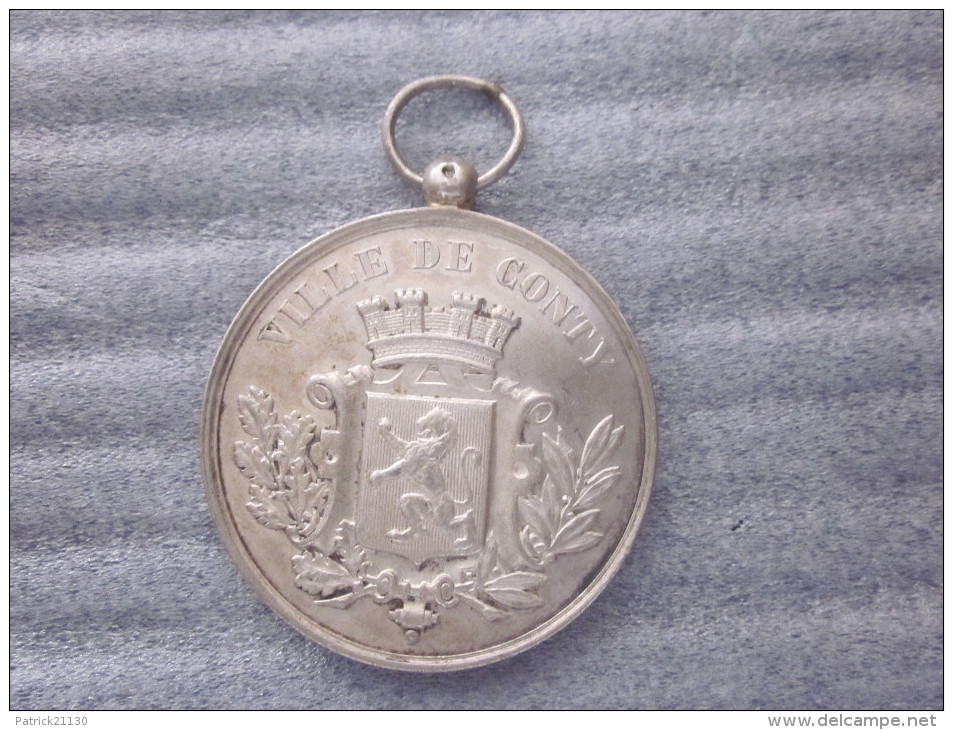 MEDAILLE EN ARGENT? CONCOURS MUSICAL CONTY SOMME 4 JUILLET 1886 - Professionnels / De Société