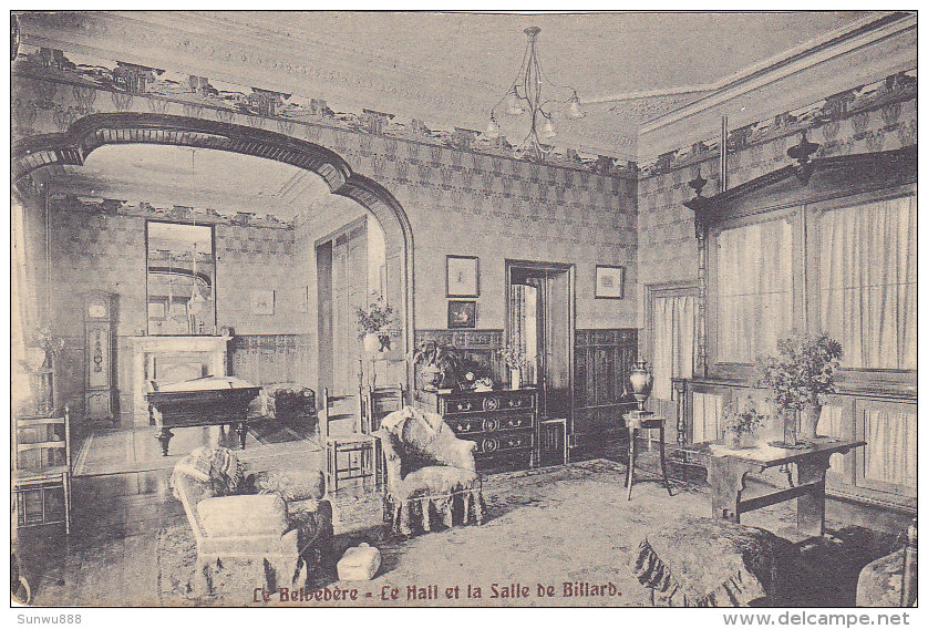 Genval - Le Belvédère - Le Hall Et La Salle De Billard (format Carte Postale, Voir Dos...) - Rixensart