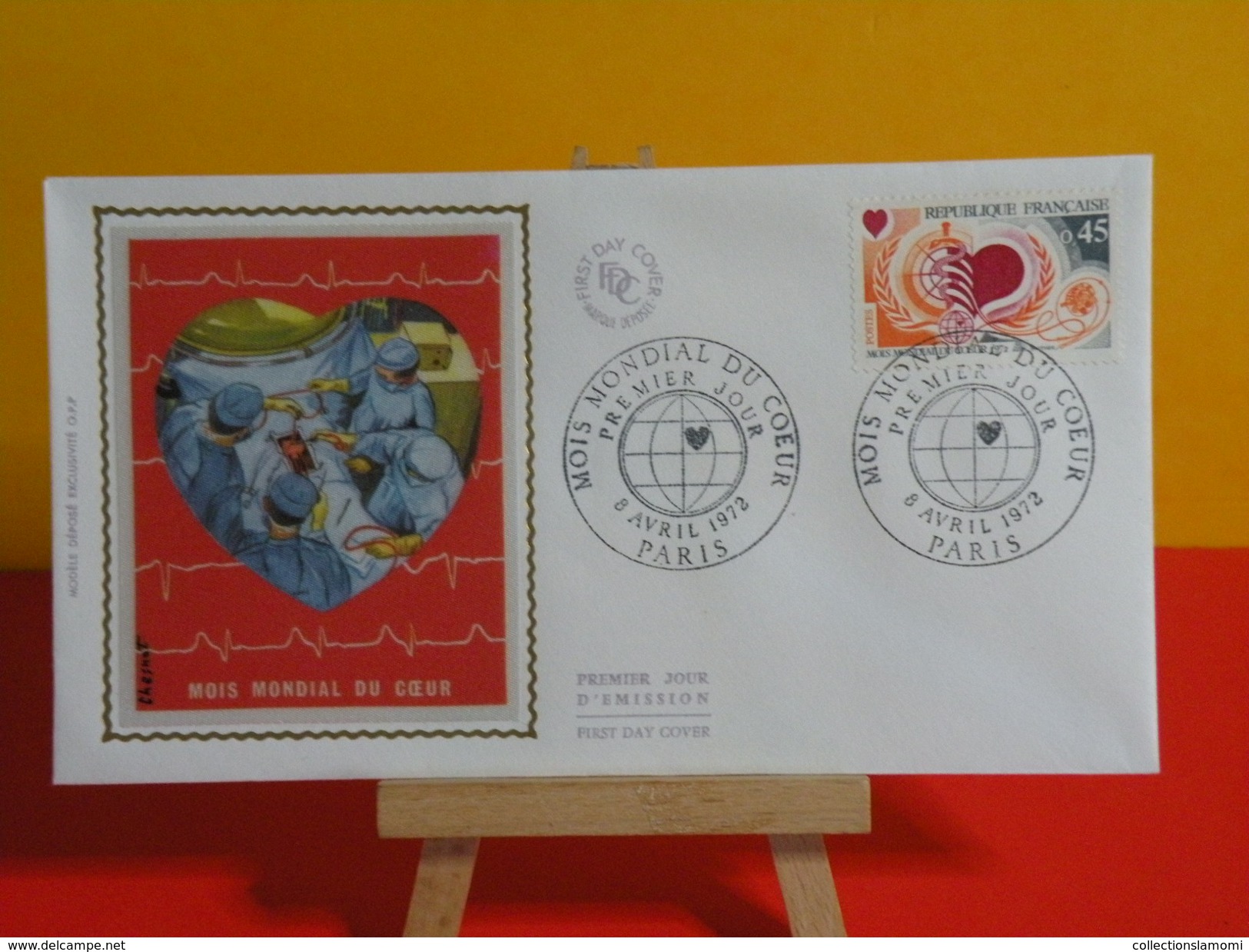 FDC > 1970-1979 > Mois Mondial Du Coeur - Paris - 8.4.1972 - 1er Jour. Coté 1,80 &euro; - 1970-1979