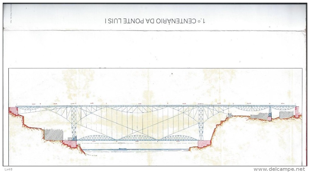 Project Bridge D. Luis I, Porto. Card 100 Years Ponte D. Luis I Edit Historical Archive Port 1986. G.Eiffel. Rio Douro - Architecture