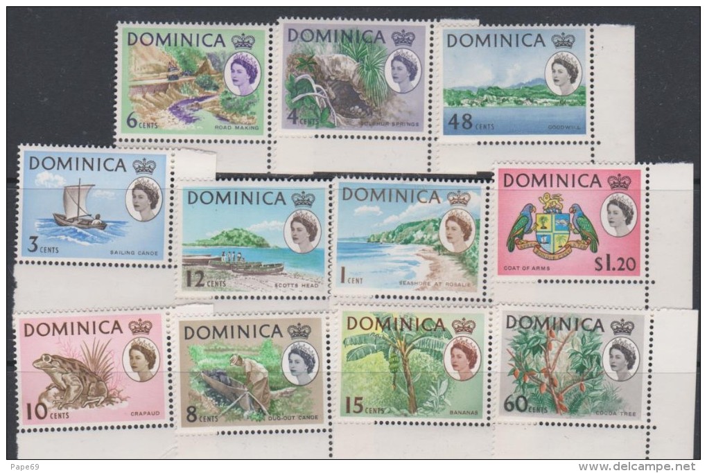 Dominique  N° 159 / 75  XX : Série Courante : Elisabeth II Et Sujets Divers,  Les 17 Valeurs Sans Charnière, TB - Dominica (...-1978)