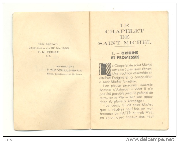 RELIGION - Le Chapeletde Saint Michel - Livret De Prières - Mont Saint-Michel - Manche (b194) - Religione & Esoterismo