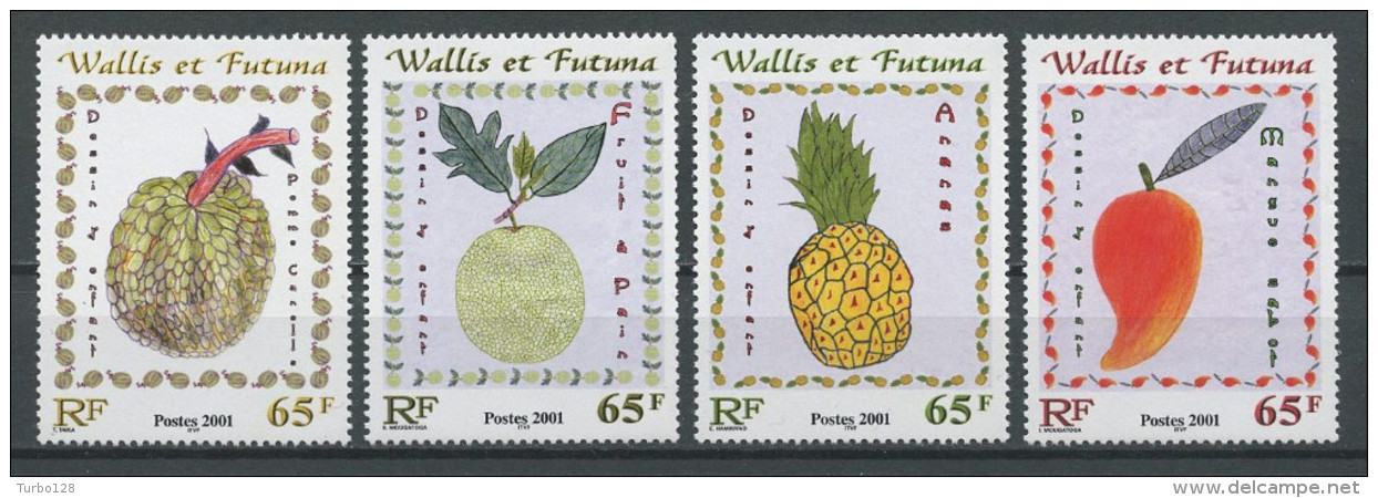 WALLIS Et FUTUNA 2001 N° 555/558 ** Neuf = MNH. Superbe. Cote: 8 € Flore Feurs Fruits Flora - Unused Stamps