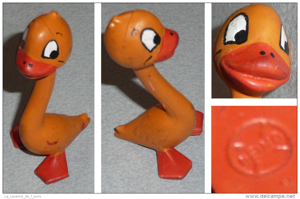 Rare Ancienne Figurine En Plastique GEDEON, Canard Hehio Menio Henio ? - Autres & Non Classés