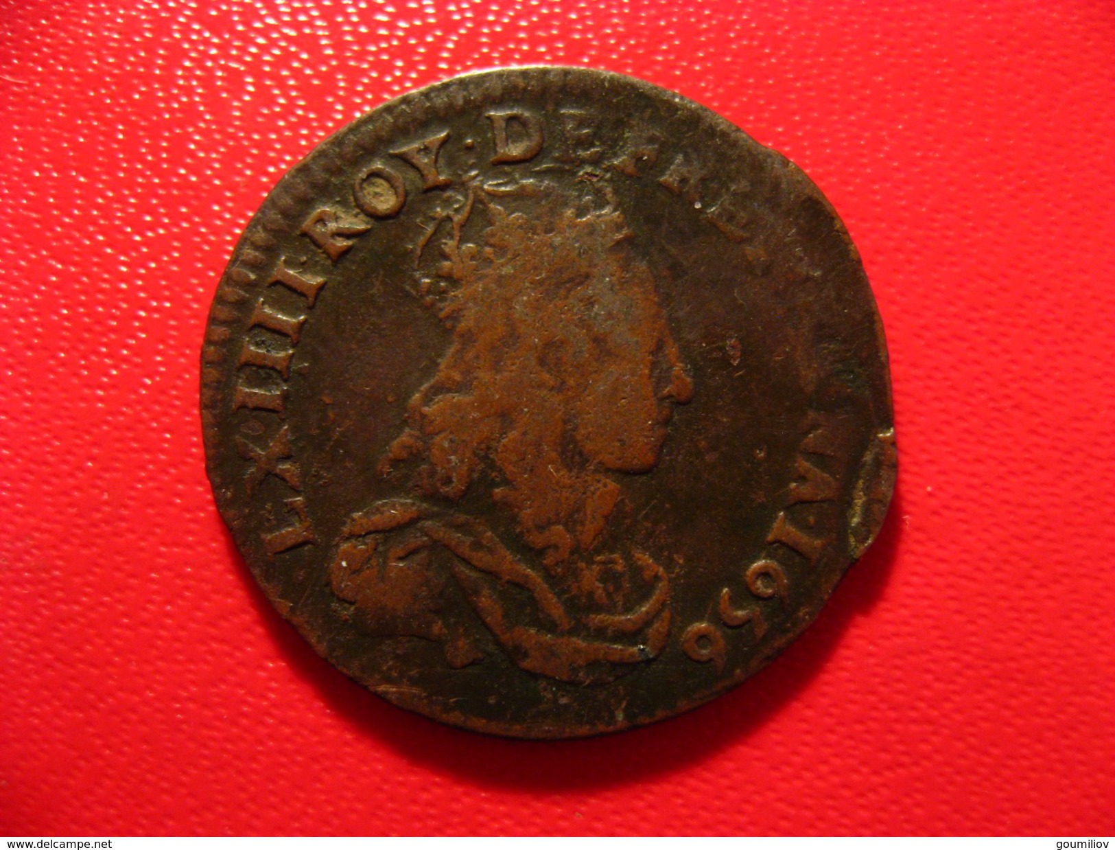 France - Liard De France 1656 G Lusignan Louis XIV 9775 - 1643-1715 Louis XIV Le Grand