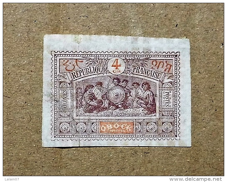 Timbre  République Française OBOCK 4 Centimes - Sonstige & Ohne Zuordnung