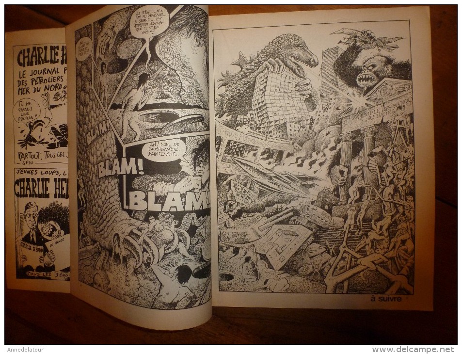 Sept 1977 CHARLIE MENSUEL :« Journal Plein D'humour Et De Bandes Dessinées, » Dont Sempé , Cabu, Etc - Wolinski