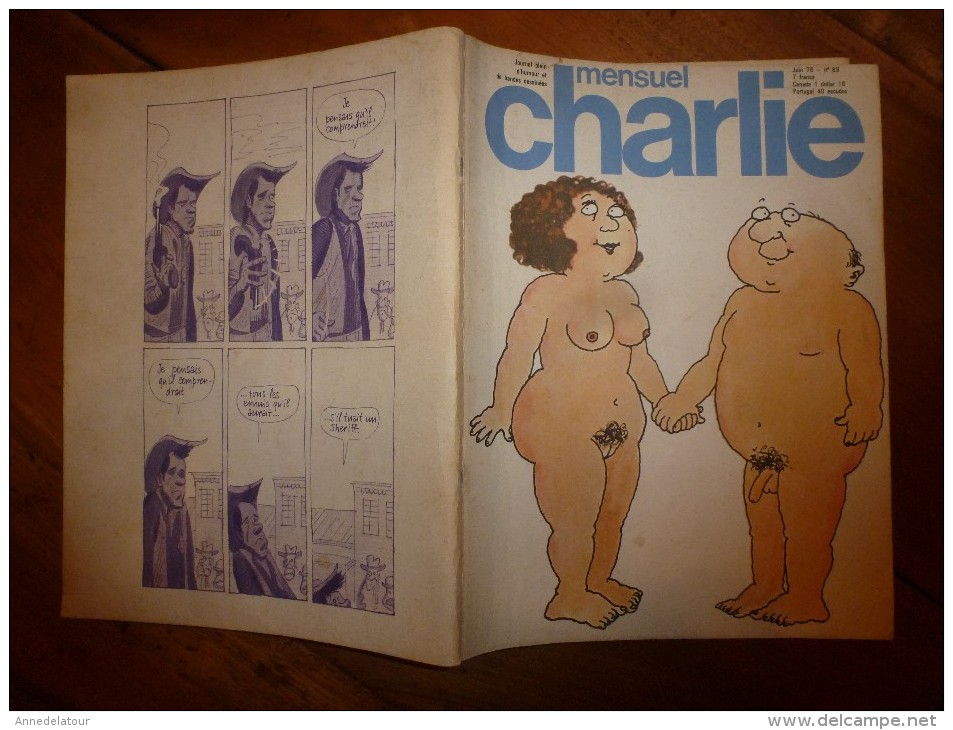 Juin 1976 CHARLIE MENSUEL :« Journal Plein D'humour Et De Bandes Dessinées, » - Wolinski