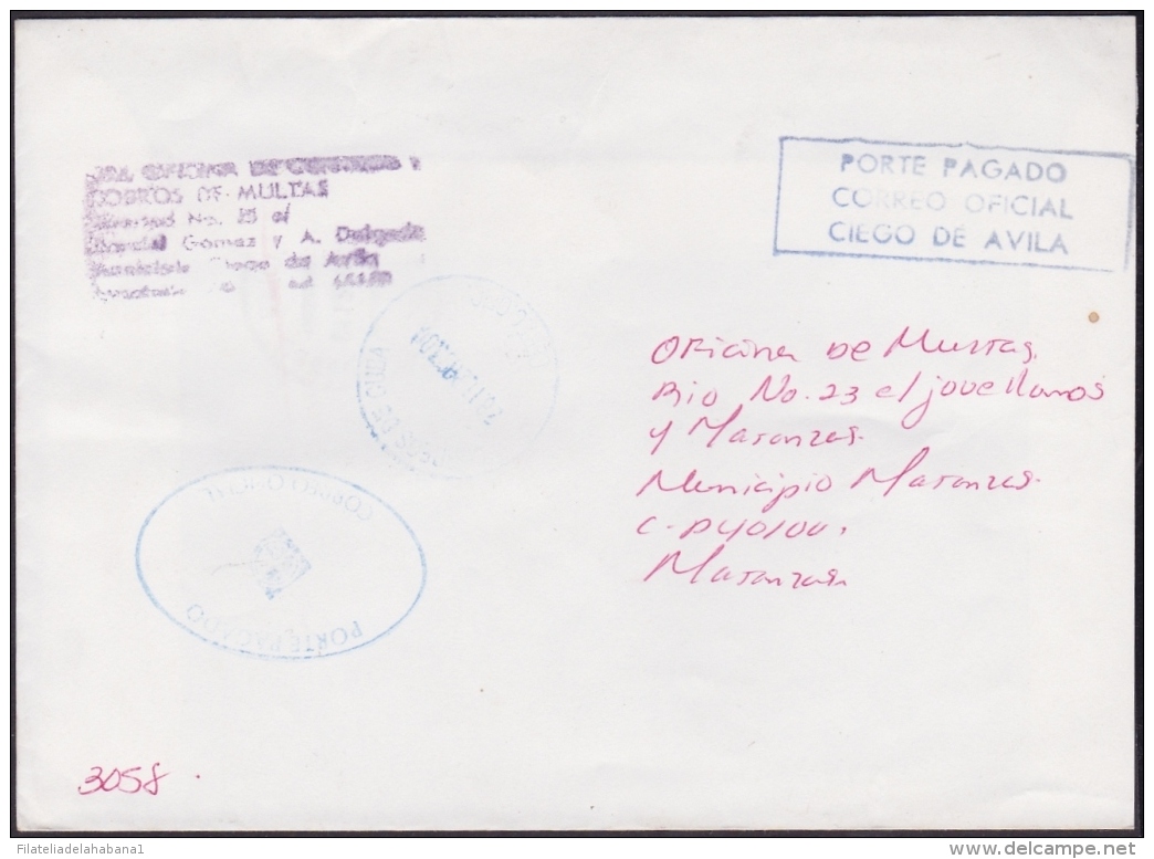 2004-H-14 CUBA 2004 POST PAID. PORTE PAGADO. FRANQUICIA DE MULTAS. CIEGO DE AVILA. - Lettres & Documents