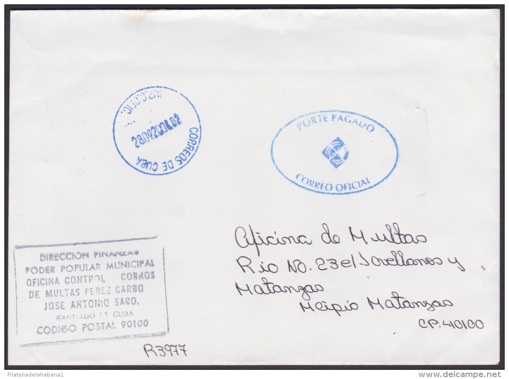 2004-H-17 CUBA 2004 POST PAID. PORTE PAGADO. FRANQUICIA CORREO OFICIAL MICOM. SANTIAGO DE CUBA. - Covers & Documents