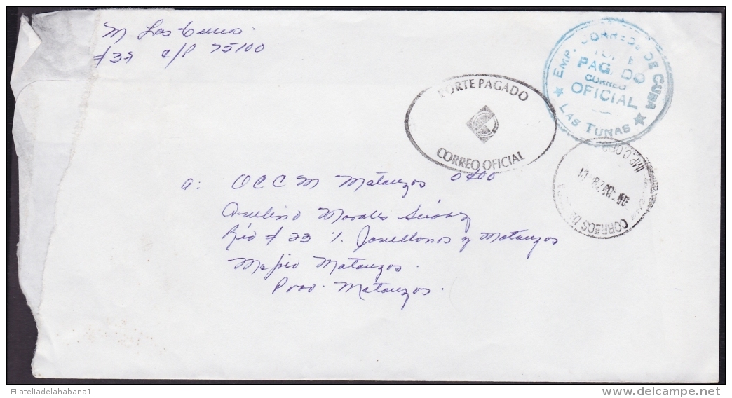 2004-H-25 CUBA 2004 POST PAID. PORTE PAGADO. FRANQUICIA DE MULTAS. LAS TUNAS - Cartas & Documentos